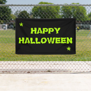 grünes Slimy, beängstigendes glückliches Hallow Banner
