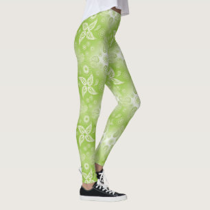 Grünes Sommermuster Paisleys Leggings