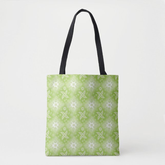 Grünes Sommermuster Paisleys Tasche (Vorderseite)