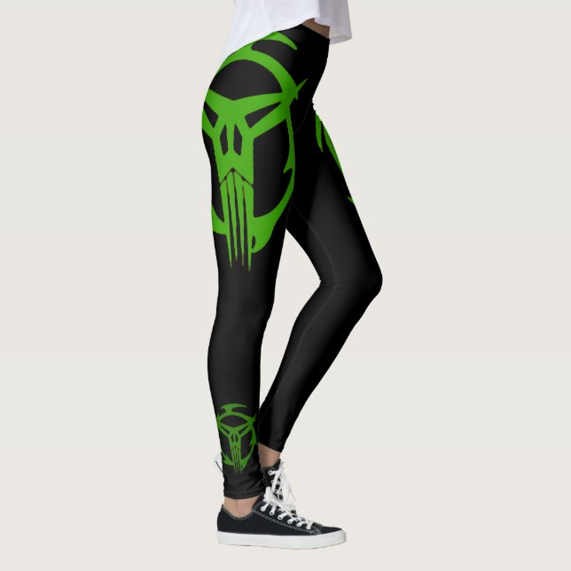 Grünes SPECOPS auf schwarzen Leggings (Rechts)