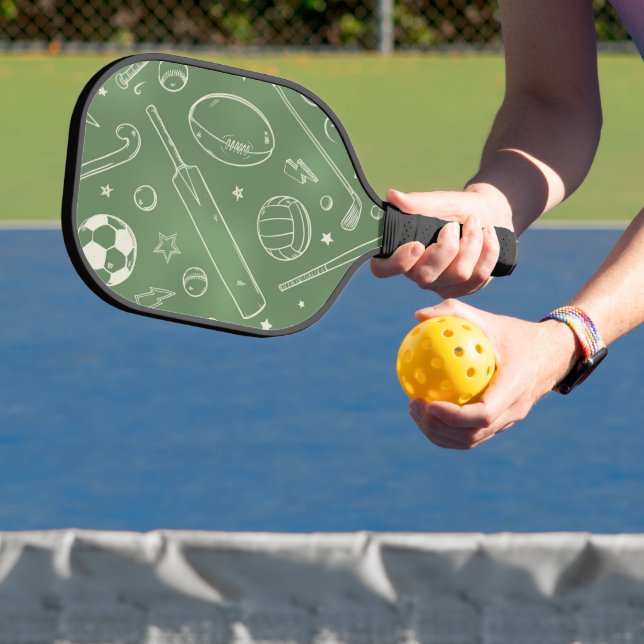 Grünes Sportmuster Pickleball Schläger (InSitu)