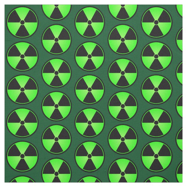 Grünes Strahlungs-Symbol Stoff (Muster)