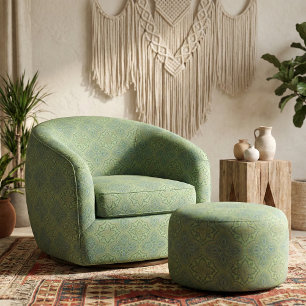 Grünes stylisches geometrisches Muster Stoff