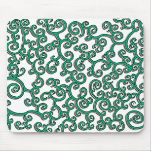 Grünes swirlie mousepad