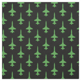 Grünes T-38-Talonmuster auf schwarz Stoff
