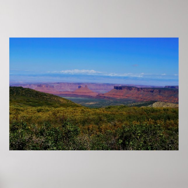 Grünes Tal in der Utah-Wüste Poster (Vorne)