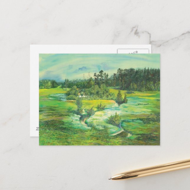grünes Tal Postkarte (Vorderseite/Rückseite Beispiel)