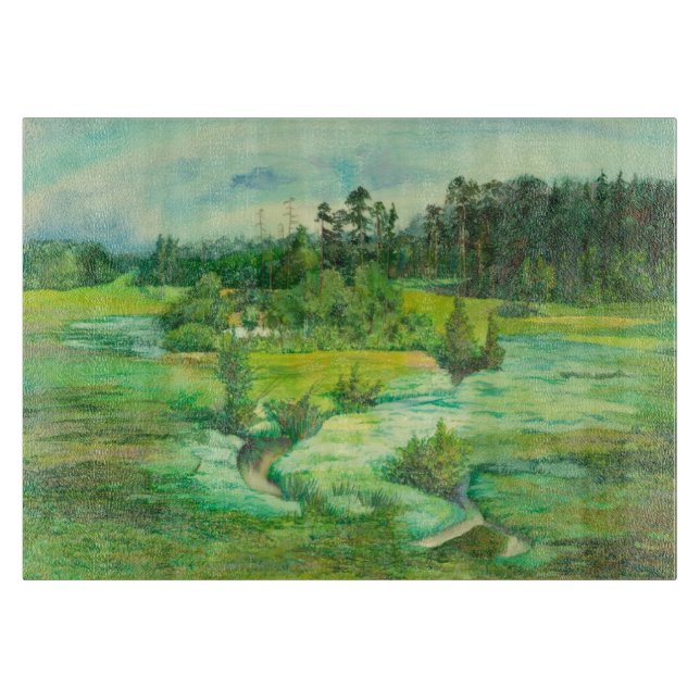 grünes Tal Schneidebrett (Vorderseite)