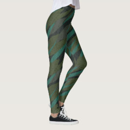 Grünes Tarnmuster abstrakt Leggings