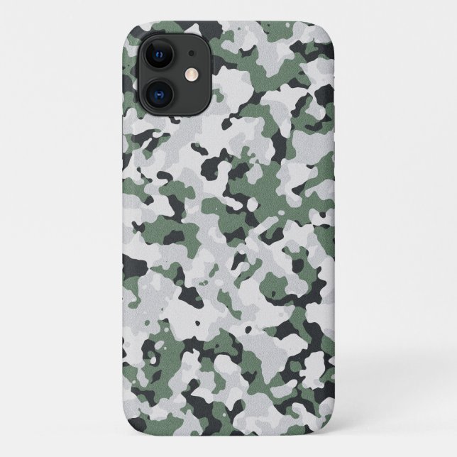 Grünes Tarnmuster Case-Mate iPhone Hülle (Rückseite)