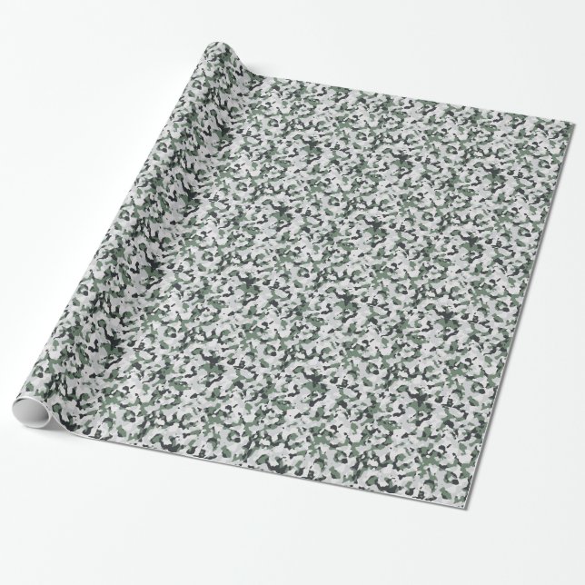 Grünes Tarnmuster Geschenkpapier (Ungerollt)