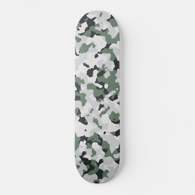 Grünes Tarnmuster Skateboard (Vorderseite)