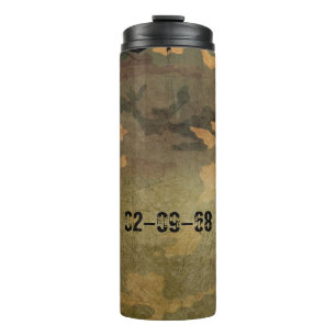 Grünes Tarnmuster Vintag V2.0 Thermosbecher