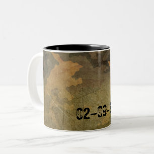 Grünes Tarnmuster Vintag V2.0 Zweifarbige Tasse