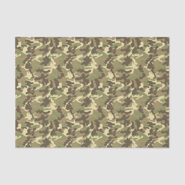 Grünes Tarnungs-Muster Seidenpapier (Vorderseite)