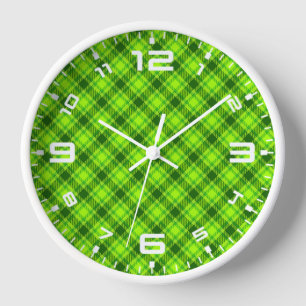 Grünes Tartan-Karo-Karo-Muster-57578 Uhr