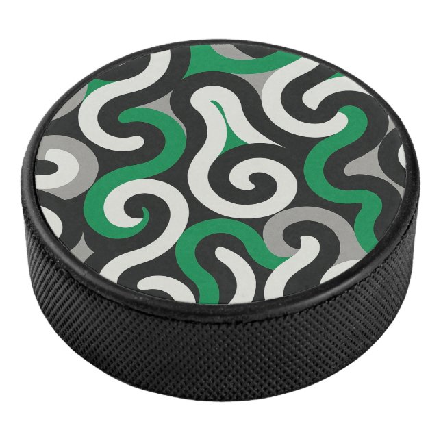 Grünes Team Eishockey Puck (3/4)