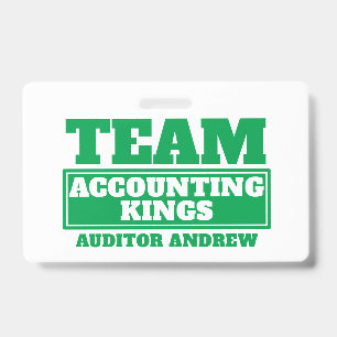 Grünes Team personalisiertes Namens-Teambuilding-A Ausweis