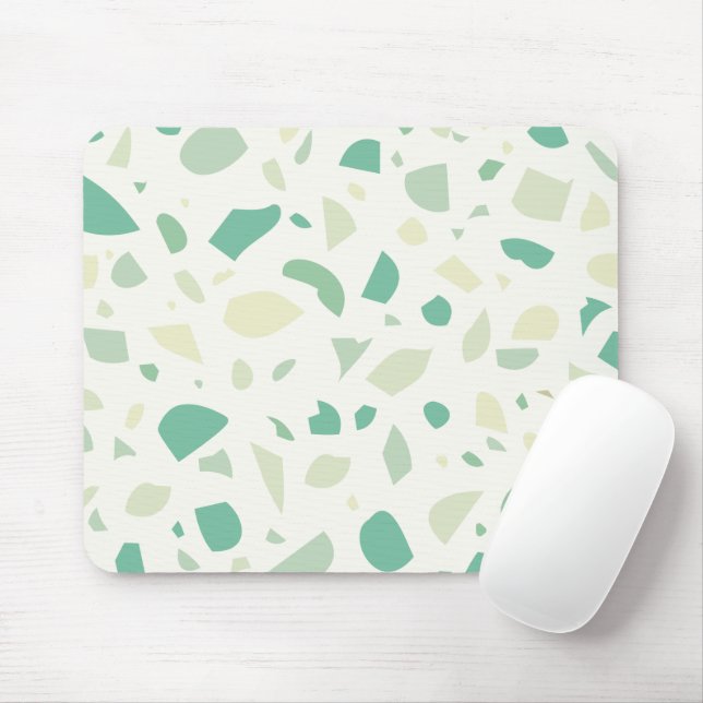 Grünes Terrazzo Mousepad (Mit Mouse)