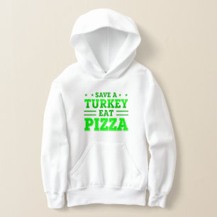 grünes thanksgiving rette truthahn pizza hoodie