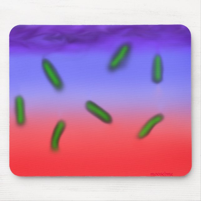 Grünes Thermo Bakterium Mousepad (Vorne)