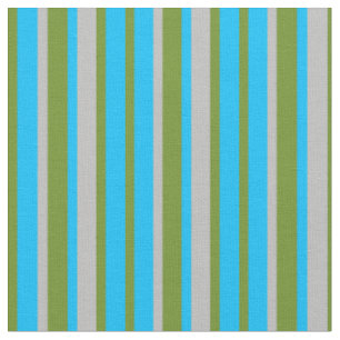 Grünes, tiefes Himmelblau und graues gestreiftes/g Stoff