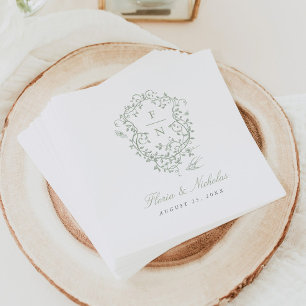 Grünes Toileis Hochzeitsbuch Napkins Chinoiserie C Serviette