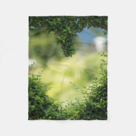 Grünes Topiary Heart Fleecedecke