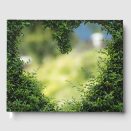 Grünes Topiary Heart Gästebuch