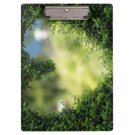 Grünes Topiary Heart Klemmbrett