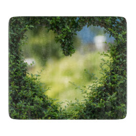 Grünes Topiary Heart Schneidebrett