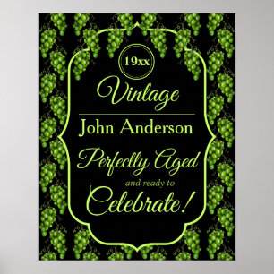 Grünes Traubenposter Poster