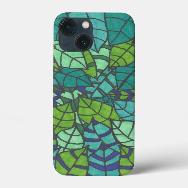 Grünes tropisches Blätter Strandhandtuch Case-Mate iPhone Hülle (Rückseite)