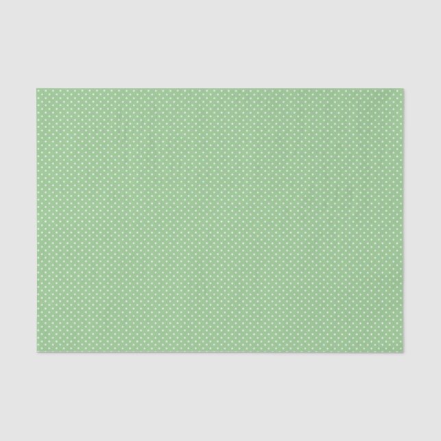 Grünes Tupfen-Muster Seidenpapier (Vorderseite)