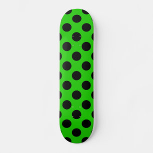 Grünes u. schwarzes großes Tupfen-Skateboard Skateboard