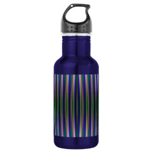 Grünes und blau gestreiftes Muster Trinkflasche