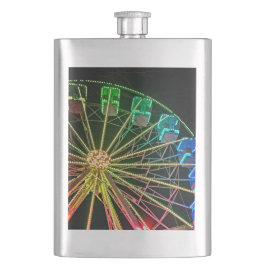 Grünes und blaues Riesenrad Flachmann