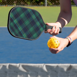 Grünes und Blaues Tartan-Karo Pickleball Schläger