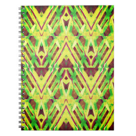 Grünes und braunes Muster Notizblock
