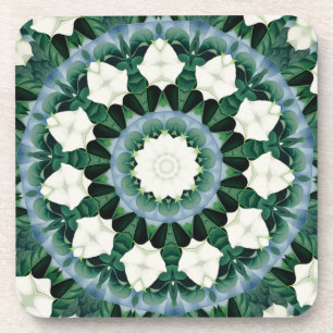 Grünes und Cerulean Blau-Mandala Sacramentos Getränkeuntersetzer