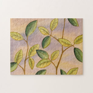 Grünes und gelbes Blätter auf