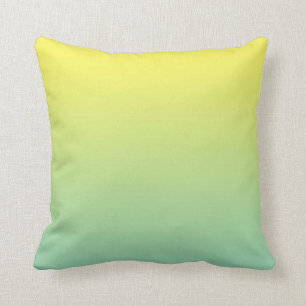 "Grünes und gelbes Ombre" Kissen