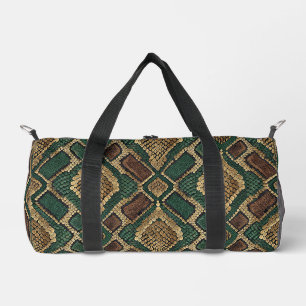Grünes und goldenes Schlangenhaut-Muster - Tierdru Duffle Bag