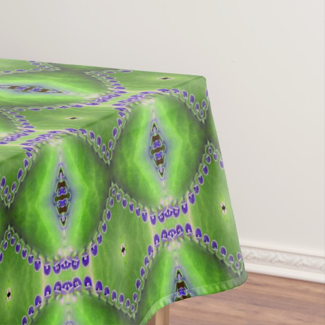 Grünes und Lila Design Tischdecke (Beispiel)