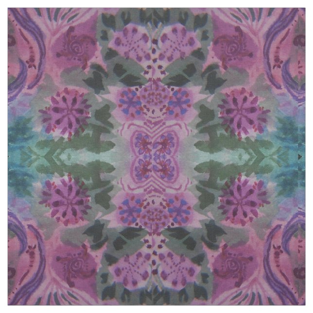 Grünes und lila Muster Stoff (Muster)