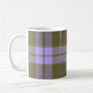 Grünes und lila schottisches Tartan-Karo nahtloses Kaffeetasse