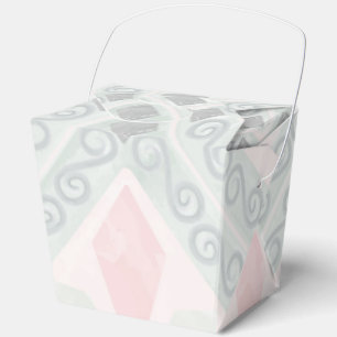 Grünes und rosa pastellfarbenes Diamantmuster Geschenkschachtel