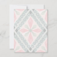 Grünes und rosa pastellfarbenes Diamantmuster