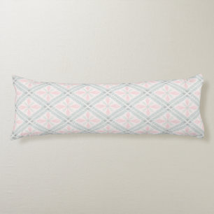 Grünes und rosa pastellfarbenes Diamantmuster Seitenschläferkissen