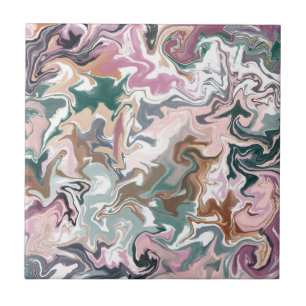 Grünes und rosafarbenes Acryl Fliese